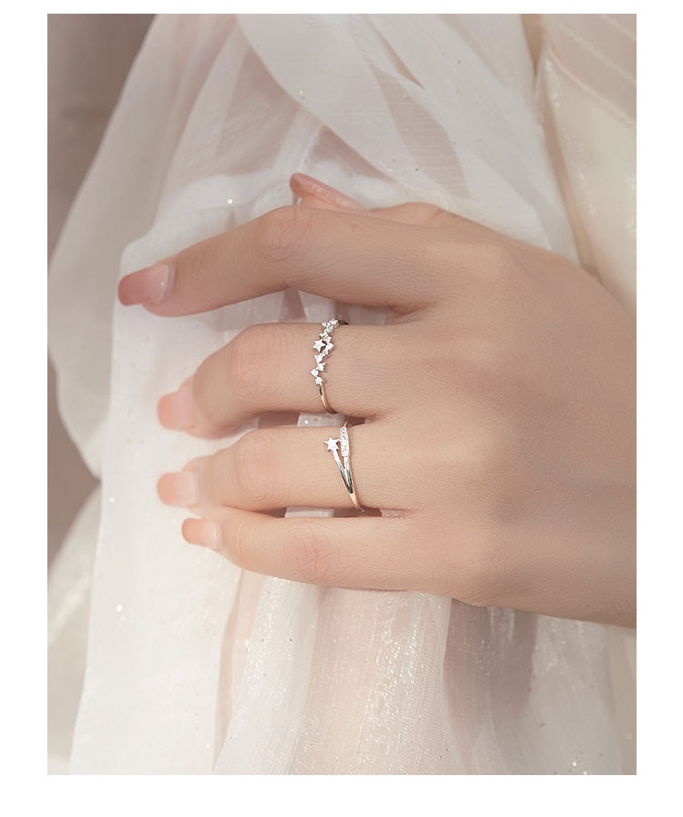 Sunrise glittrande diamant stjärna ring för kvinnor accessoar_voghion.com