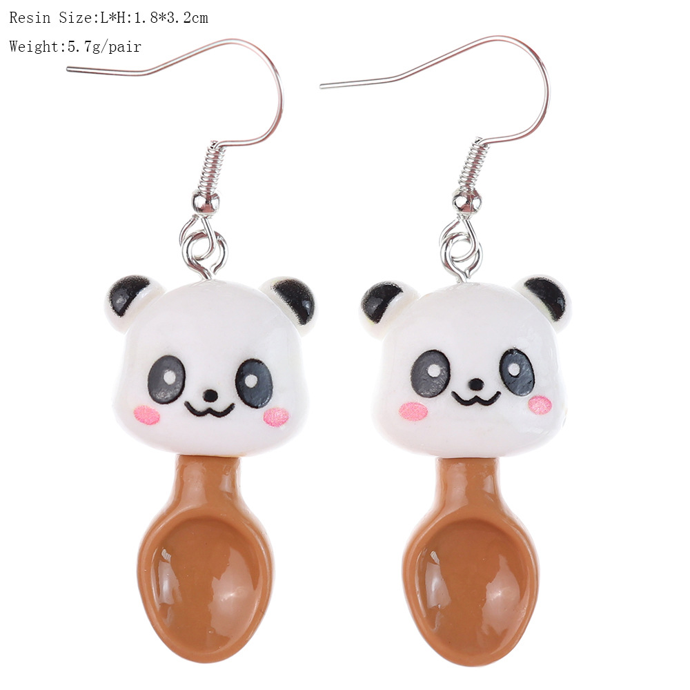 Cute Panda Alloy Women's Ear Hook 1 Pair display picture 5