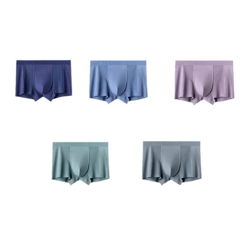 New Men's Underwear 80 Count Lenzing Modal Mesh Mid-waist Breathable Seamless Antibacterial Boxer Briefs Wholesale