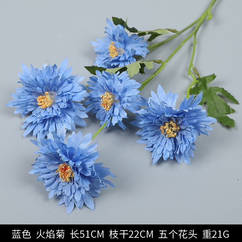 蓝色系仿真花婚礼婚庆场地场景布置道具装饰花艺花材花束假花批发|undefined