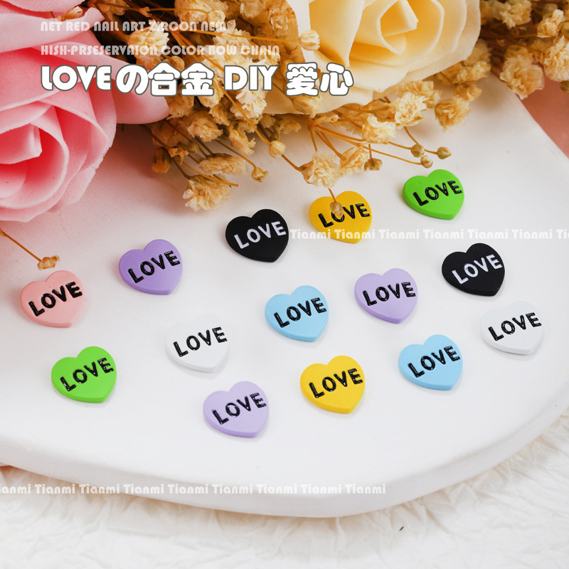 2022 new net red nail jewelry cute color cartoon alloy love nail decoration accessories wholesale 2022 new net red nail jewelry cute color cartoon alloy love nail decoration accessories wholesale