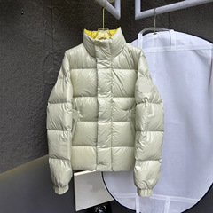 毒家版本现货高品质蒙家新款袖标立领羽绒服外套时尚百搭男女同款