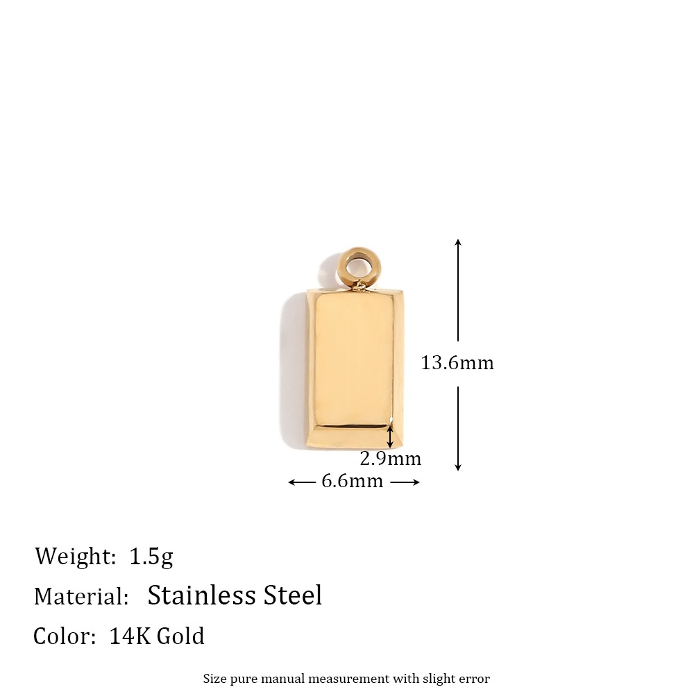 Thin bar, golden pendant