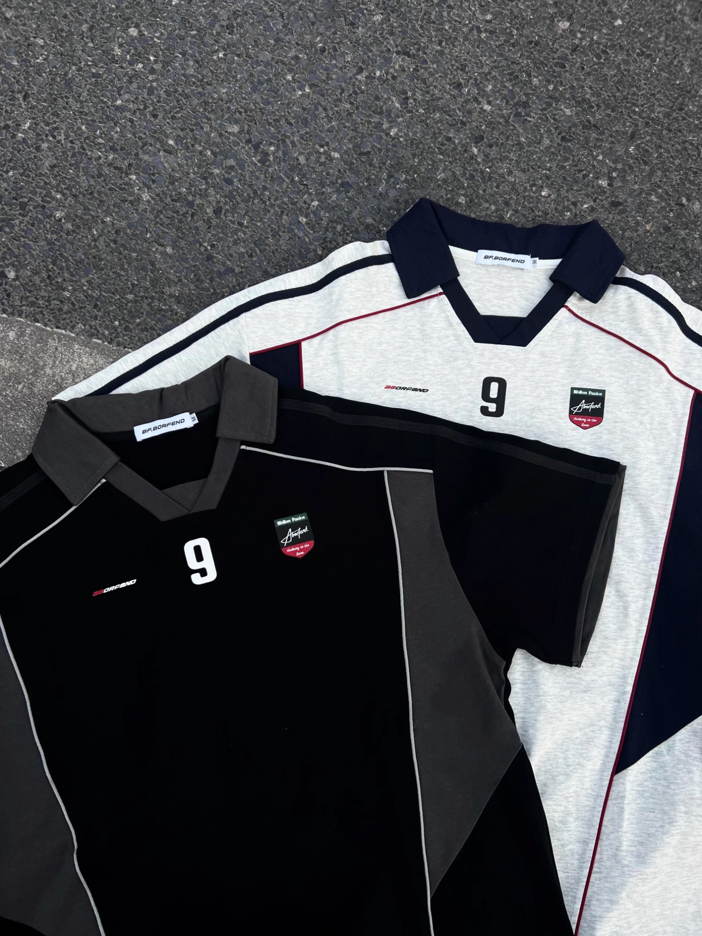 Polo shirt unisex con patchwork stile americano e stampa digitale_voghion.com