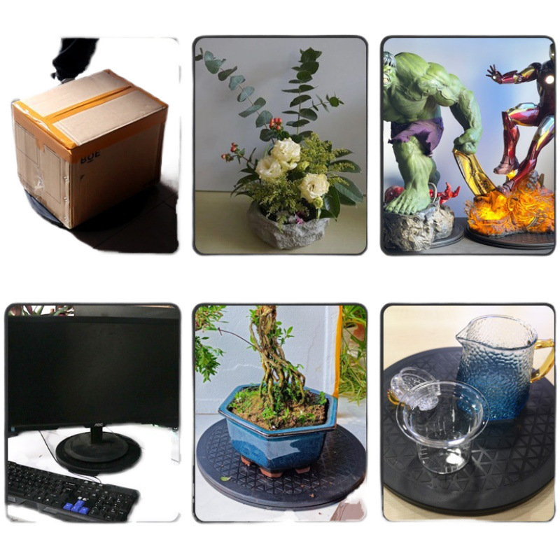 打包转盘承重旋转快递封箱像盆景展示转台修剪花艺插花塑料华庚|undefined