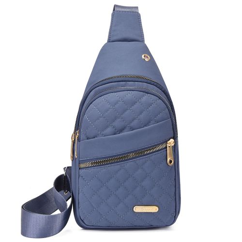 Korean Style Minimalist Women's Chest Bag, New Multi-layer Embroidered Thread Large Capacity Chest Backpack for Girls Outdoor Casual Crossbody Bag