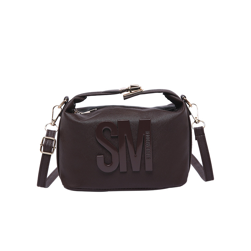 Bolso de hombro 2025 primavera nueva bolsa de cámara ancha correa de hombro letras bolso de moda simple mochila de estilo extranjero mujer