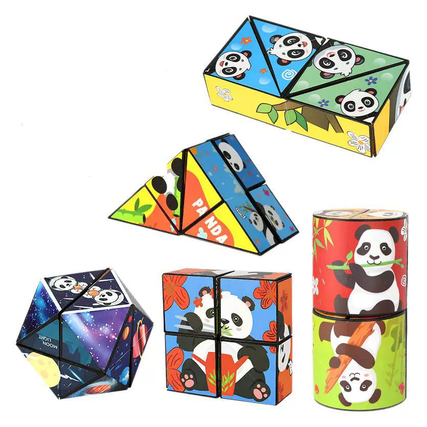Three dimensional variable unlimited Rubik's cube, smart toy, panda, 3D, anti-stress, wholesale