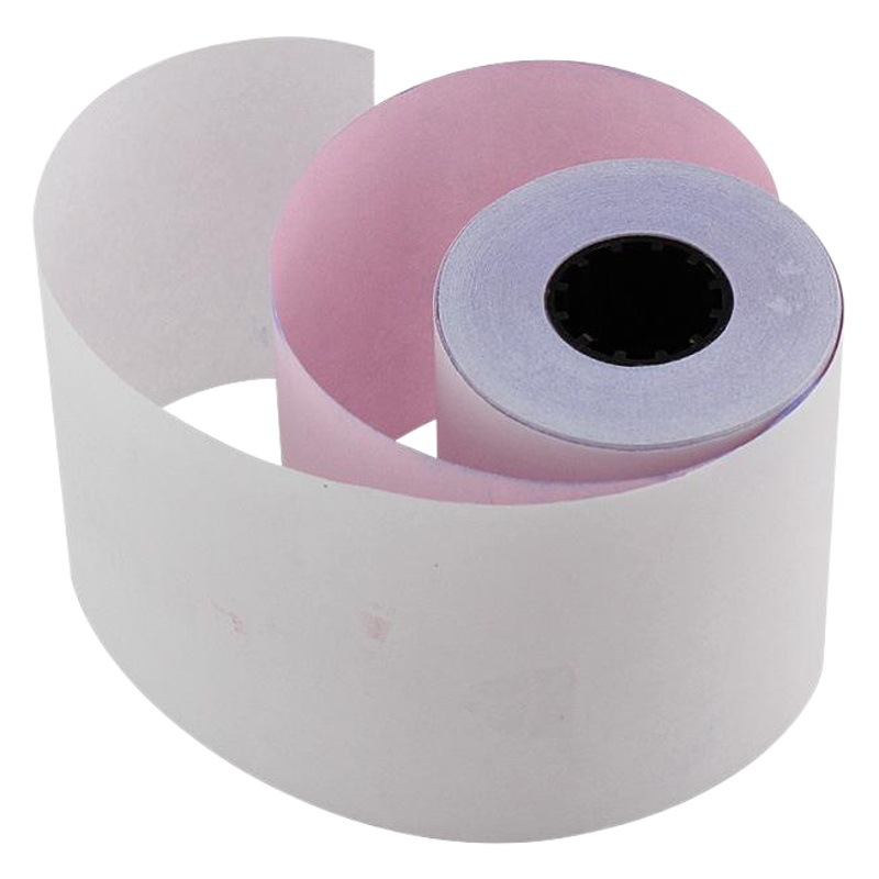 Papel de caja registradora Sakura 75*60 de doble capa, sin carbón, blanco y rojo, papel de recibos de matriz de puntos, papel de impresión de 2 partes, papel de caja registradora sensible a la presión. image 1