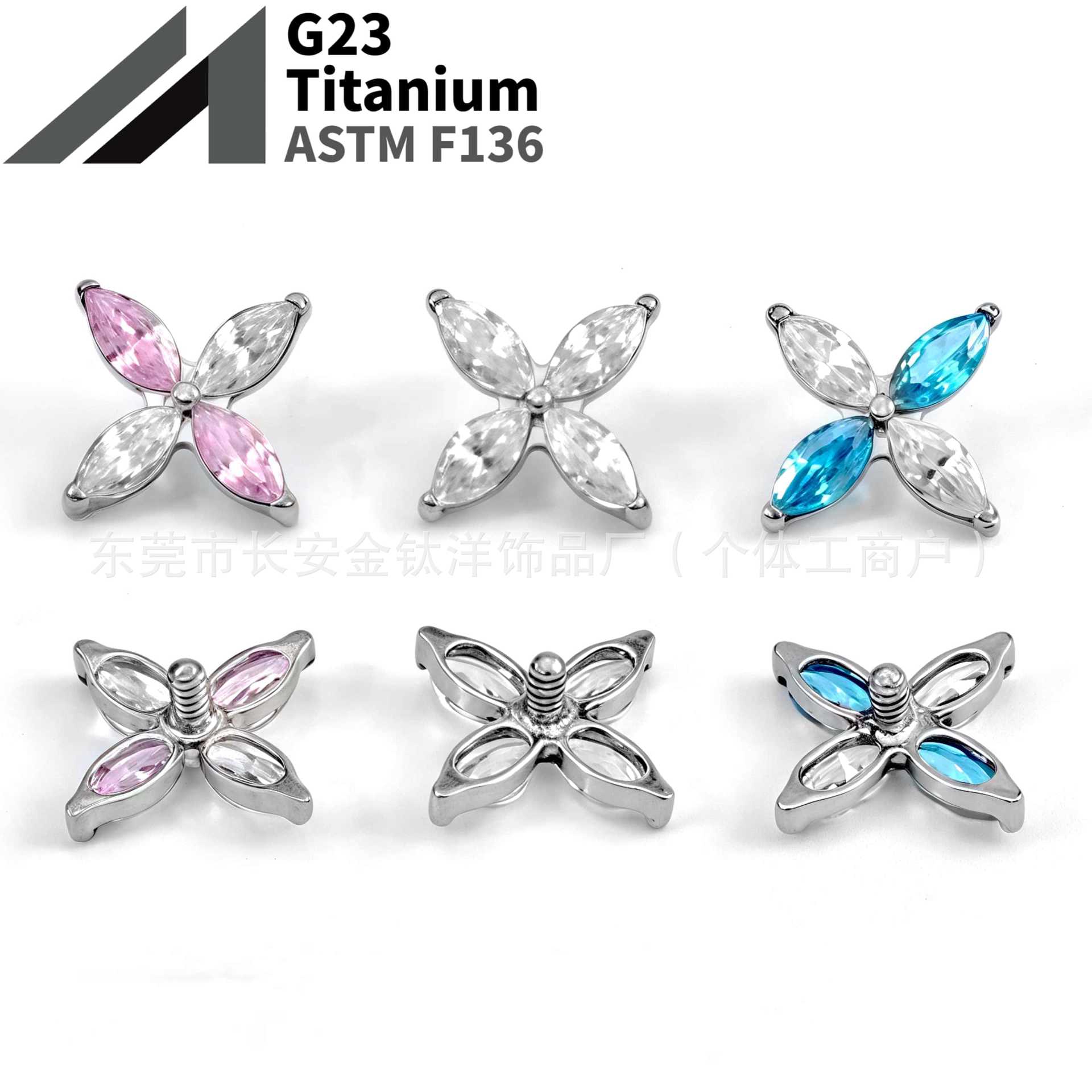 16G labret stud size and finish detail
