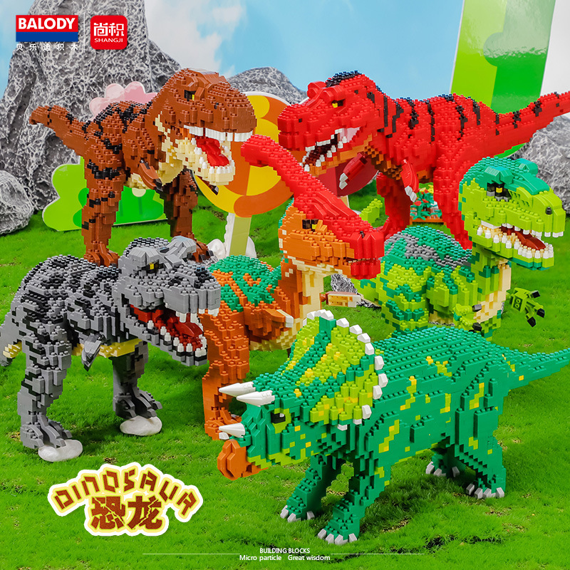 Balody belody micro-partícula bloques de construcción serie de dinosaurios juguetes educativos para niños con capacidad práctica al por mayor