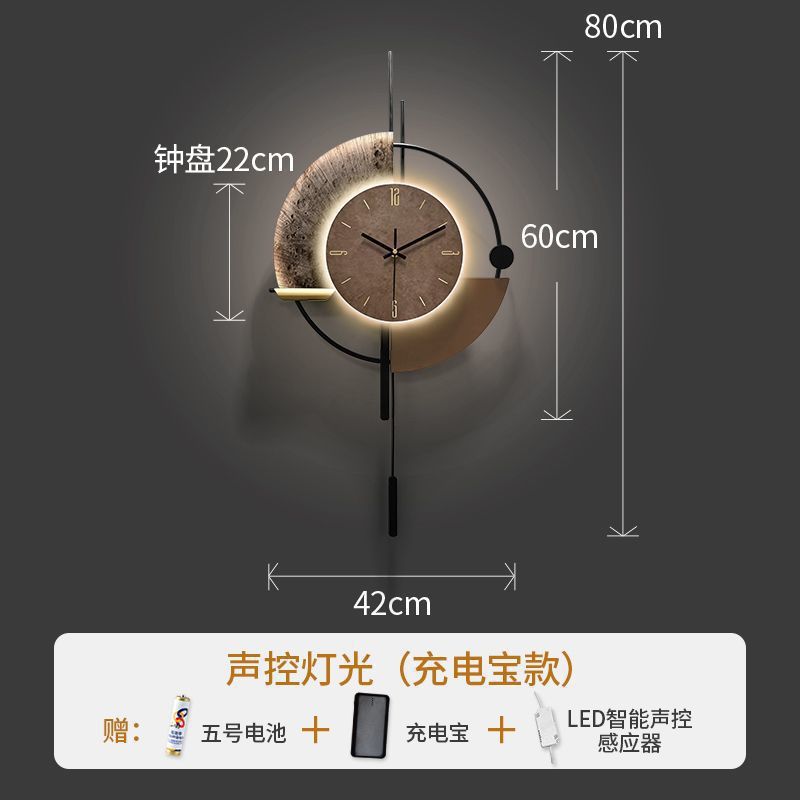 Reloj de pared de sala de estar moderno y simple TV pared de fondo decoración de pared