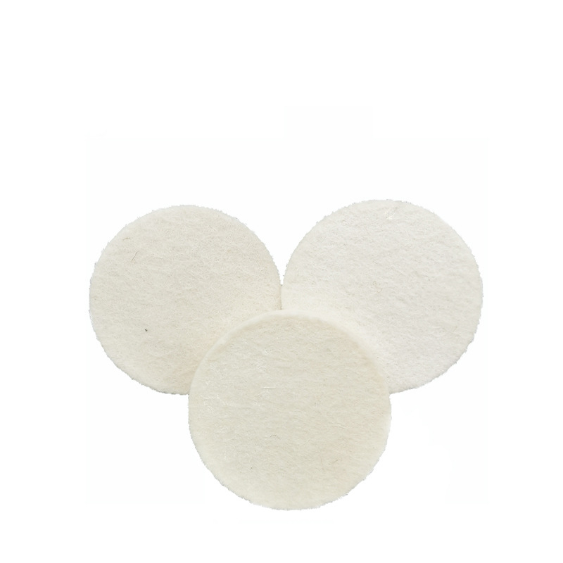 2寸羊毛轮转矩砂碟 螺旋转聚羊毛碟 羊毛毡轮 纽扣式砂碟抛光片