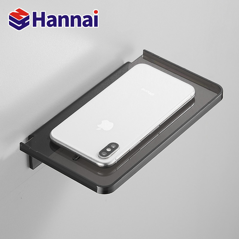 No Punching Bathroom Corner Rack Mobile Phone Rack Toilet Wall-Mounted Tray Bathroom Wash Rack Bedside Storage Rack