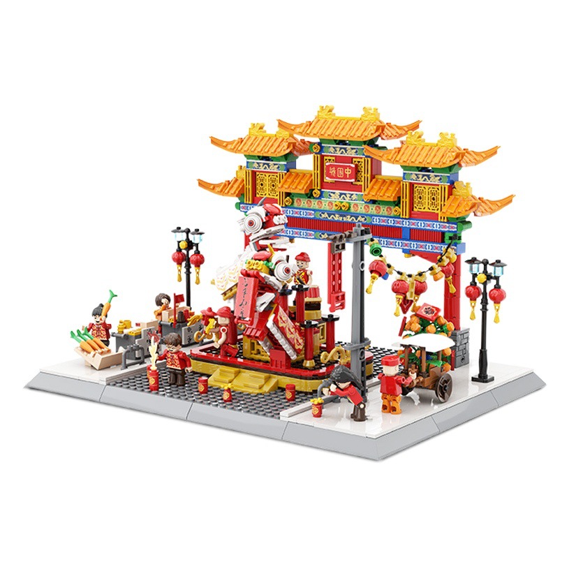 Wange World Architecture series compatible con Lego pequeñas partículas Tiananmen modelo de construcción rompecabezas ensamblar bloques Juguetes