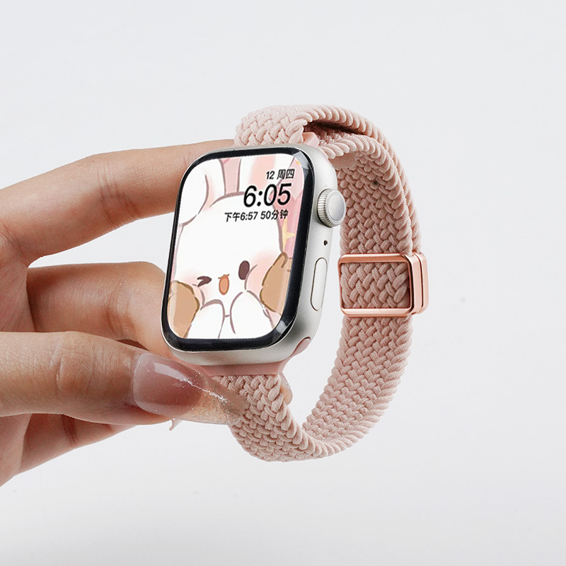 Suitable for applewatchs9 strap iwatch7 nylon woven 10 apple watch se8 magnetic suction autumn and winter breathable