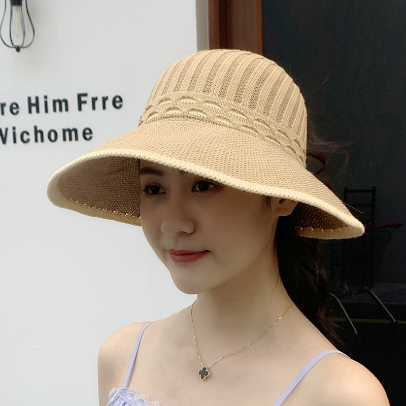 Women's Pastoral Simple Style Solid Color Flat Eaves Sun Hat display picture 8