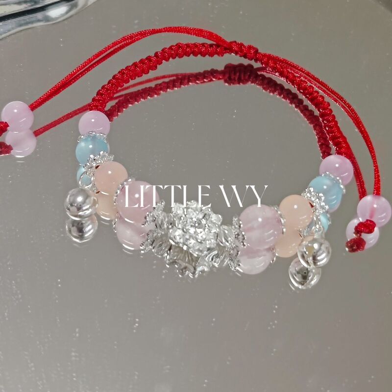 White Moon Sanskrit Star Bracelet Recarved Sanskrit Marriage Temple Valentine's Day Gift to Girlfriend Bai Shuo Coloured Glaze Rope White Moon Sanskrit Star Bracelet Recarved Sanskrit Marriage Temple Valentine's Day Gift to Girlfriend Bai Shuo Coloured Glaze Rope