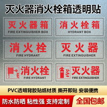 灭火器消火栓消防栓的使用方法说明透明贴纸火警119警示贴消防设