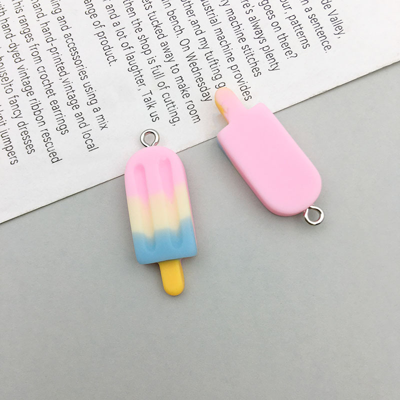 Resin Material 10 Models Per Model 1, 10/Pack Resin Ice Cream Bear Flower Pendant