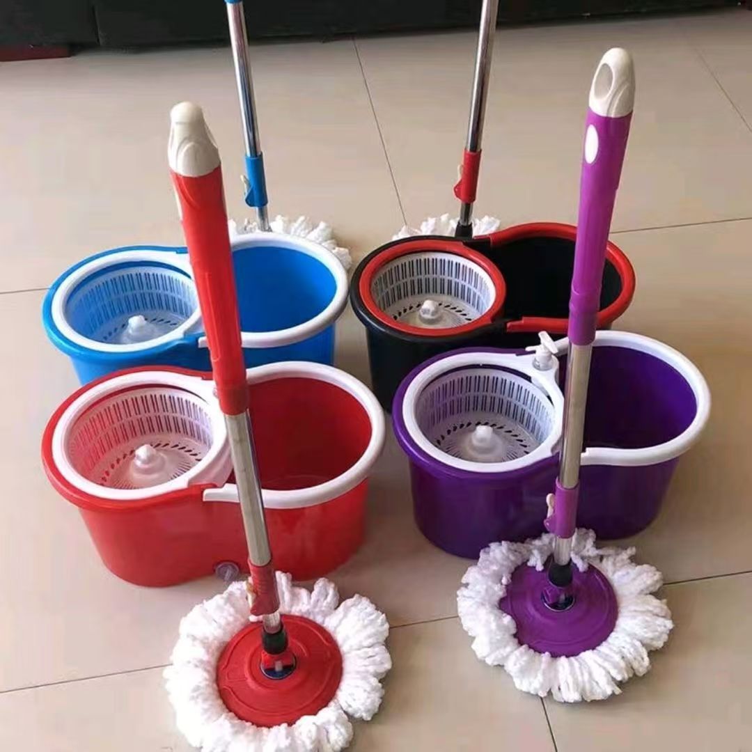 Bazhou ligeramente limpio trapeador al por mayor gran 8 caracteres barril perezoso trapeador giratorio un trapeador de trapeador de doble conducción trapeador barril