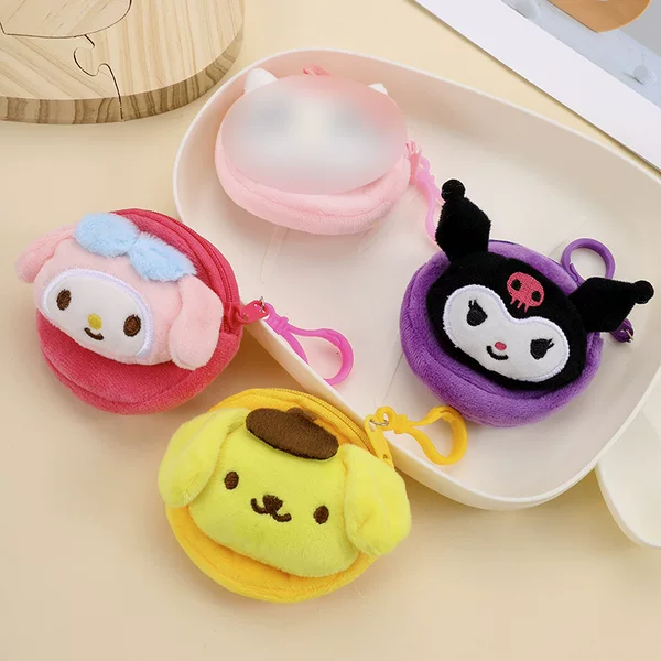 Cartoon coin purse Plush Bag zipper coin storage bag small bag children coin purse factory direct supply