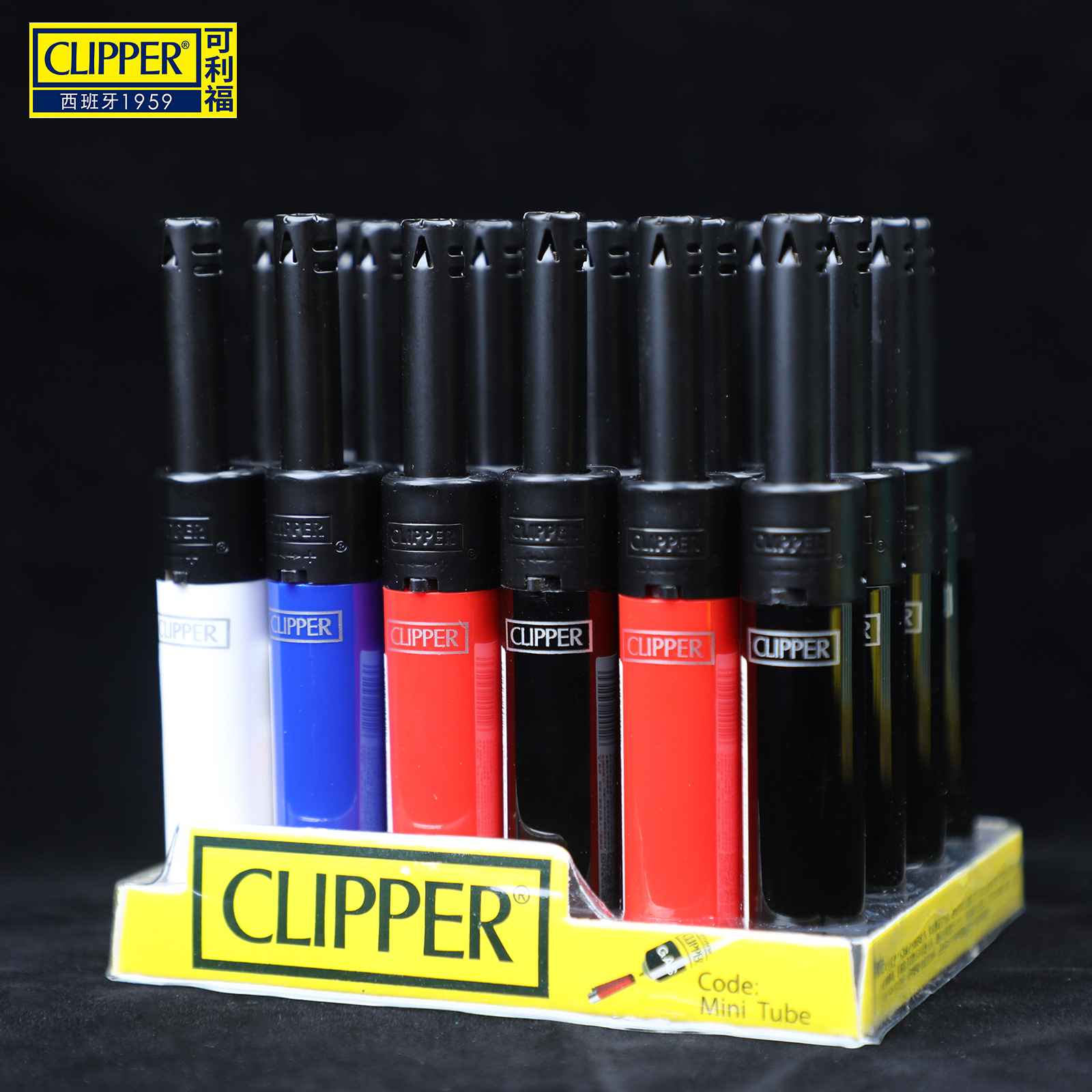 Mini color sólido de tubo largo