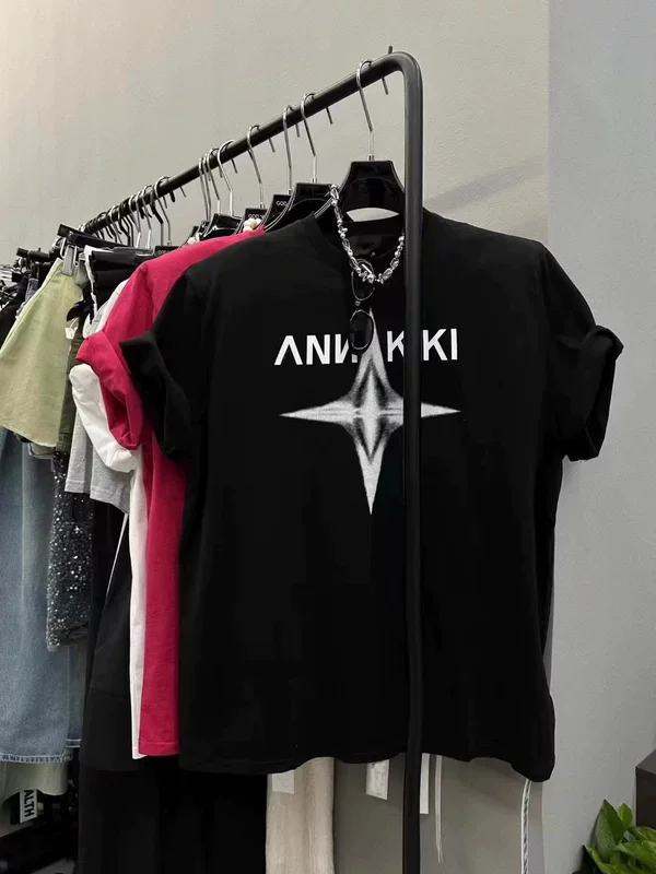 Южнокорейские хлопковые летние изделия, футболка с коротким рукавом, oversize, плюс размер
