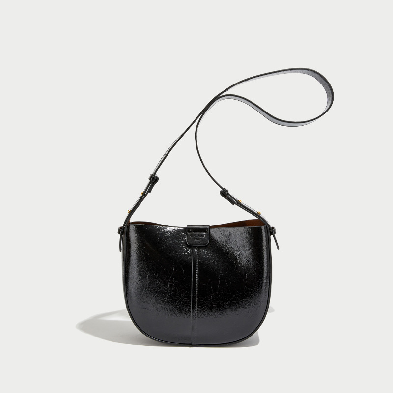 Tote Bag 2023 Top Quality New Large Capacity Retro Simple Casual Commuter Soft Leather Shoulder Bag Fashion Saddle Bag_voghion.com