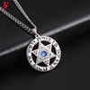 Blue diamond, pendant stainless steel, necklace, European style