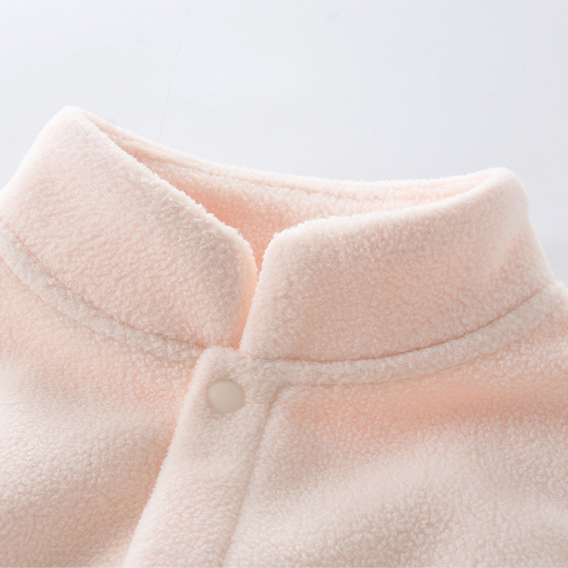 Chaleco de ropa exterior para niños primavera y otoño bebé Polar fleece warm fleece-forrado chaleco para niñas fuera capa superior