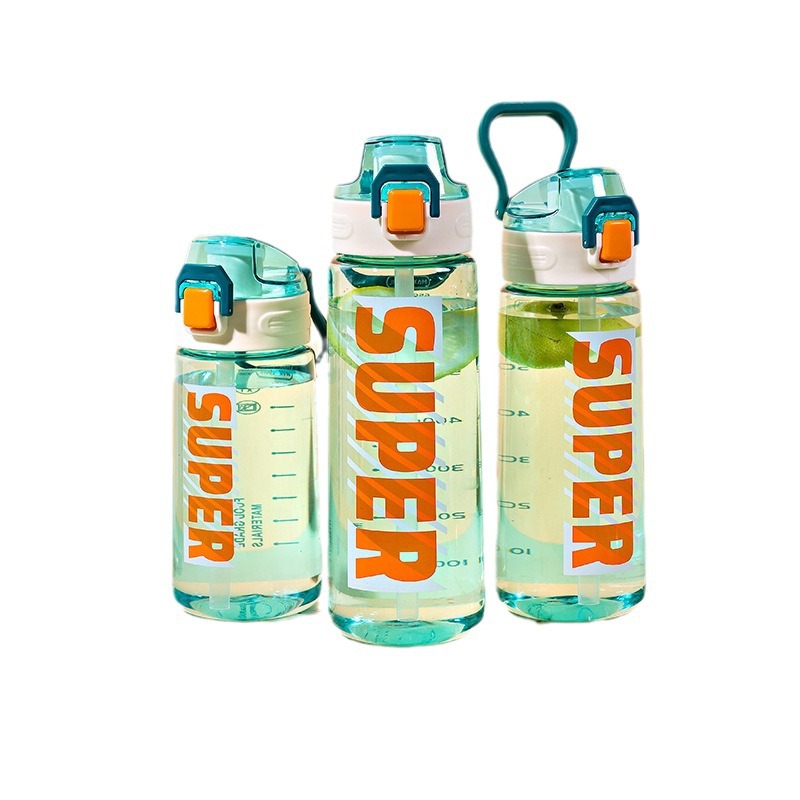 Mingtong nuevo simple cuerda de deportes al aire libre bebida directa taza de plástico taza portátil 800ml taza de estudiante deportes hervidor