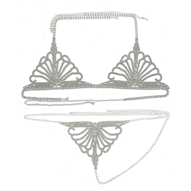 Cross-border accesorios rhinestone garra cadena cuerpo cadena traje sexy sujetador ropa interior traje ropa interior mostrar cuerpo cadena