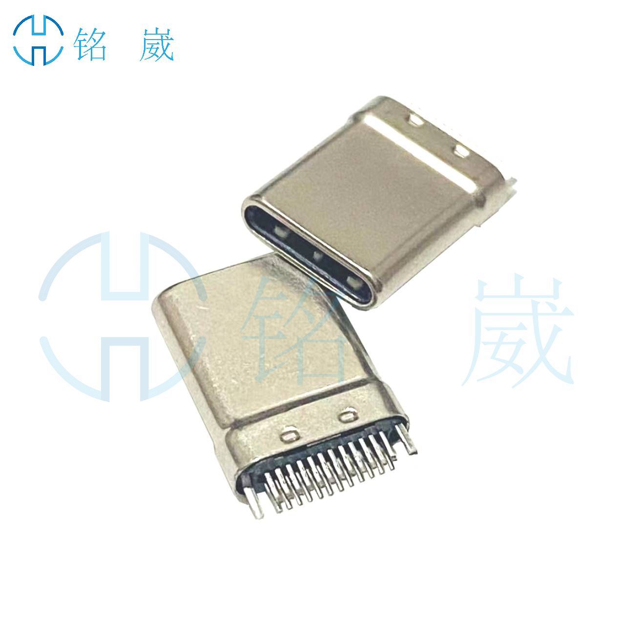 USB3.1 full P connector Type C 24P male clamp widened P distance L = 10.5mm no feet HP = 0.75