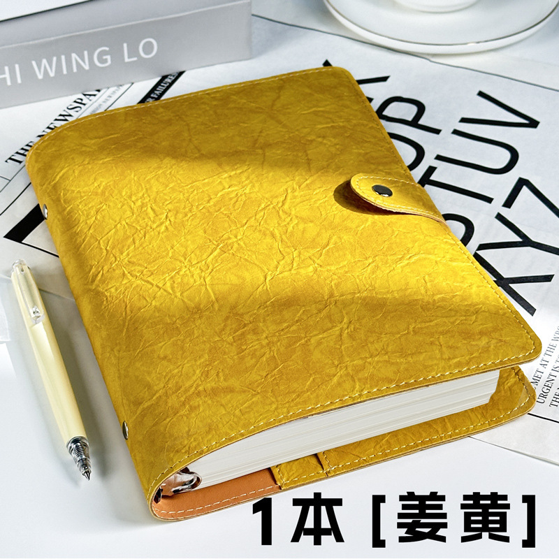 Cuaderno de cuaderno de hoja plegada a5 desmontable de alto valor de superficie cuaderno en blanco cuaderno de hoja interior sello de viaje sello