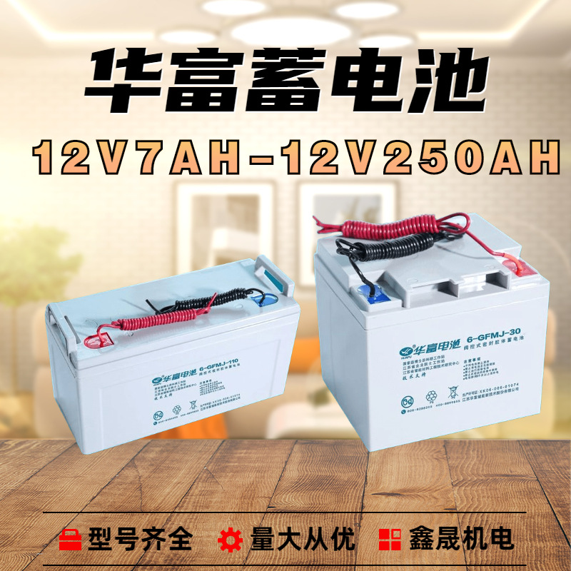 华富蓄电池6-GFM-100 12V100AH/10HR阀控密封铅酸电池电厂配套设