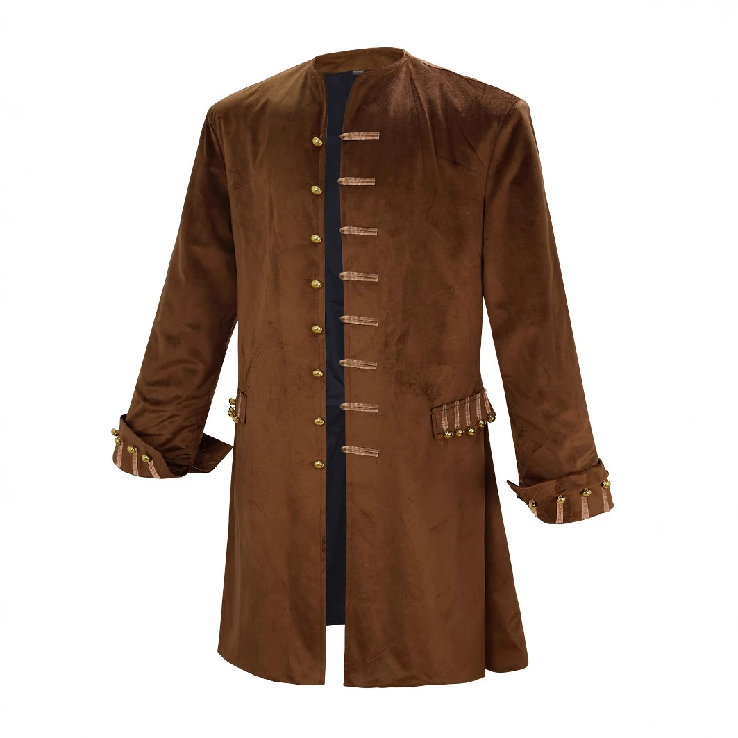 Z-Caribbean Pirates Ренессанс Средневековое пальто Костюм пирата для взрослых Сценический костюм