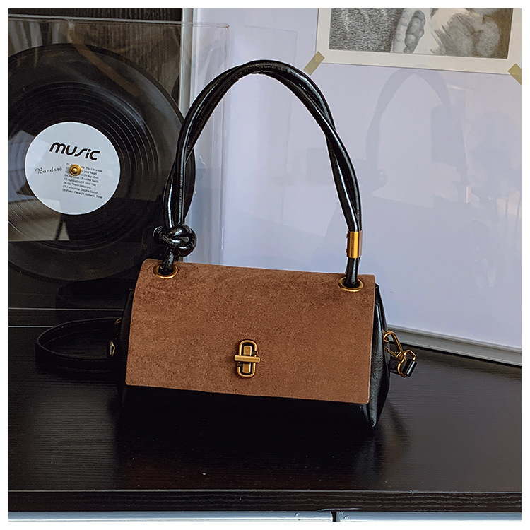 Nuevo nicho de comercio exterior coreano diseño de bloqueo exquisito bolso pequeño estilo francés simple versátil bolso de hombro portátil