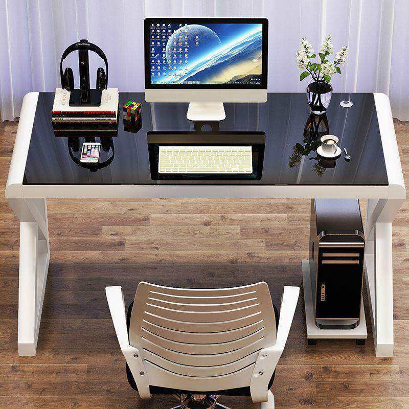 Computer Desk, Thickened Simple Office Desk, Bedroom Student Desk, Study Desk, Small Apartment Gaming Glass Table Computer Desk, Thickened Simple Office Desk, Bedroom Student Desk, Study Desk, Small Apartment Gaming Glass Table