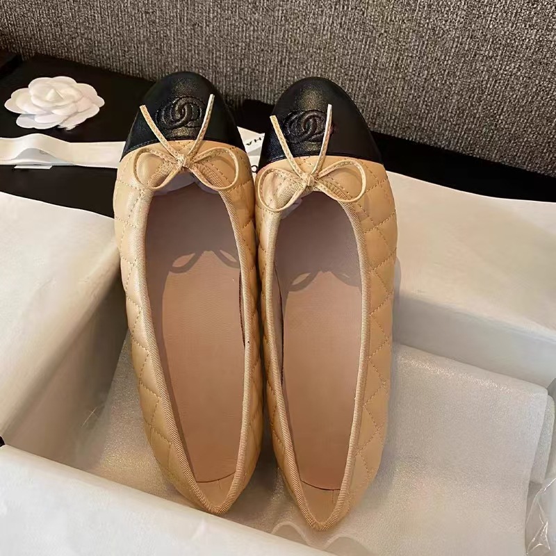 [Full Colors] Tweed Style Classic Color Matching Flats Shoes for Women, Bow Ballet Shoes, Soft Sole, Comfortable Casual Shoes