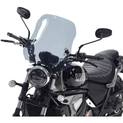 Motorcycle front windshield — adjustable