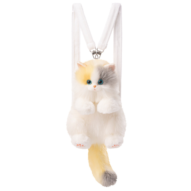 Douyinと同じかわいい小さなラグドール猫バックパックシミュレーションバッグ人形ぬいぐるみ誕生日ギフト|undefined