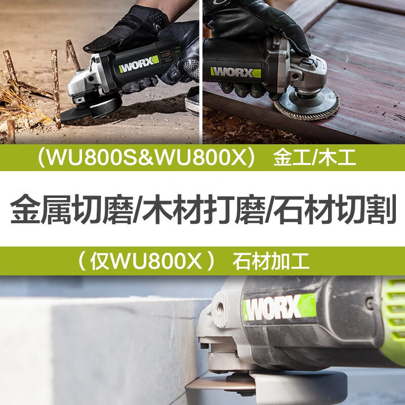 WIX afiladora angular WU800X de alta potencia, corte, pulido, pulido, molino de mano ranurado, herramientas eléctricas genuinas W