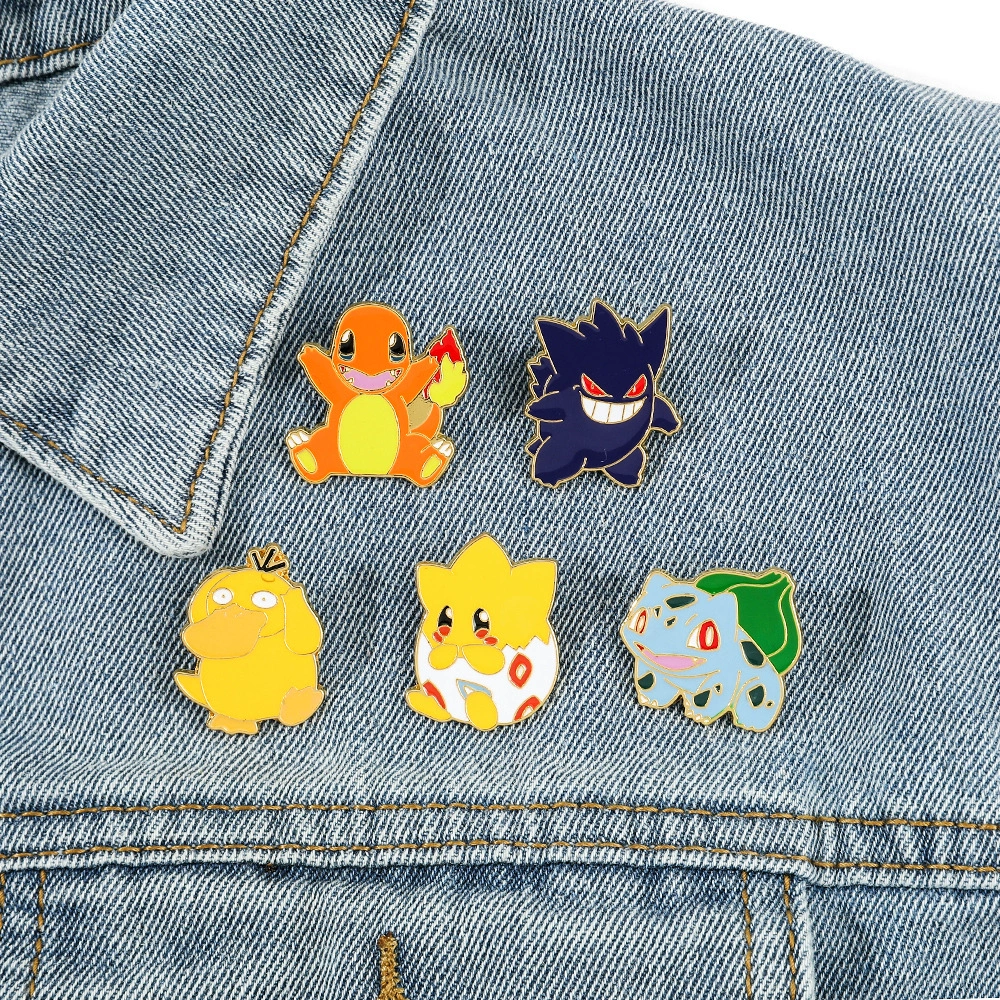 Карикатурная брошь, металл эмаль, значок, булавка, Pokemon, оптовая продажа, европейский стиль