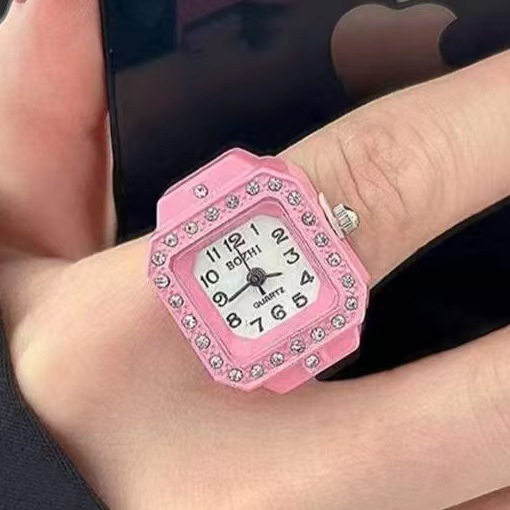 Unisex Gender Classic Style Style Classic Style Round Square Heart Shape One Piece Buckle Quartz Watch Rings