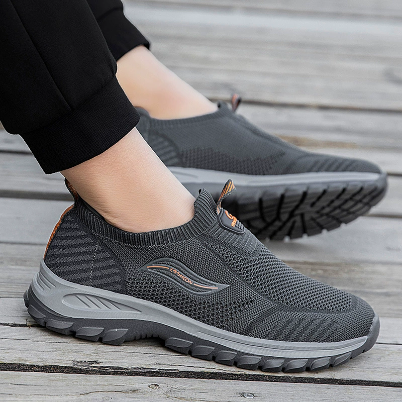 Обувь для папы и папы летом дышащая сетчатая обувь легкая спортивная обувь среднего и пожилого возраста мужская нескользящая обувь для пожилых людей на мягкой подошве