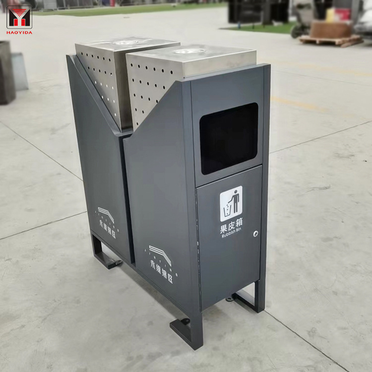 室内外不锈钢垃圾桶 商场商业街创意垃圾筒 小区金属垃圾箱批发