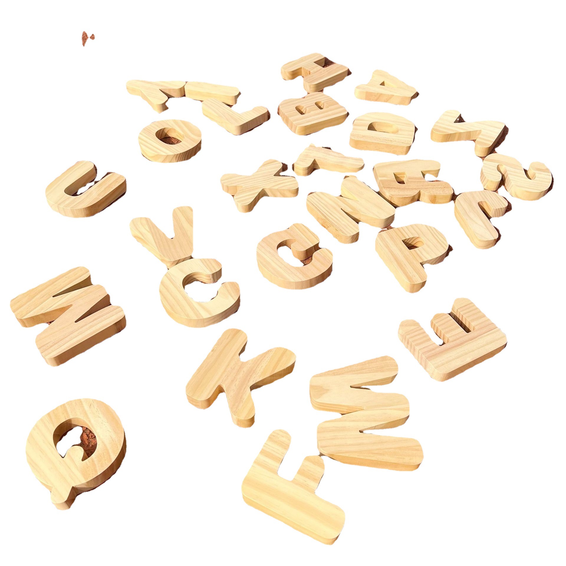 De madera para niños 26 letras en inglés palabras de ortografía jardín de infantes grandes bloques de construcción equilibrio apilamiento alto apilamiento juguetes educativos