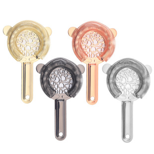 Stainless Steel Bartending Ice Filter Cocktail Ice Separator Filter Ice Separator Mesh Mixing Cup for Bar