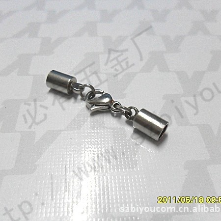供应批发 不锈钢皮绳扣 项链扣 不锈钢蛇头|吊钟
